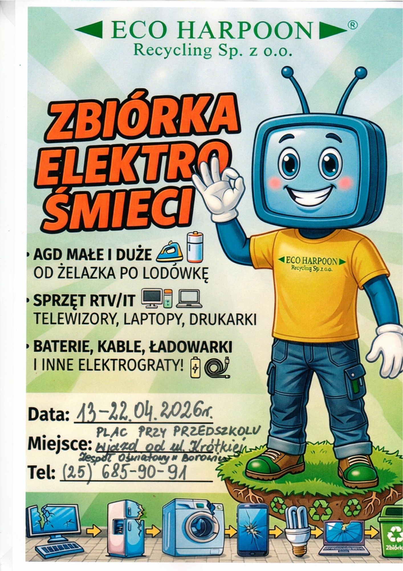 ZBIÓRKA ELEKTROŚMIECI W ZESPOLE OŚWIATOWYM W BOROWIU