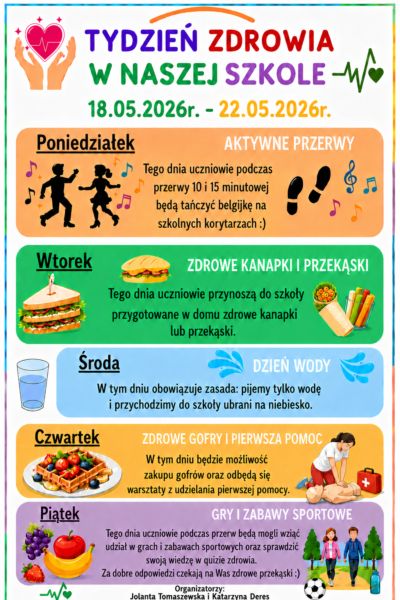 Tydzień Zdrowia w naszej szkole